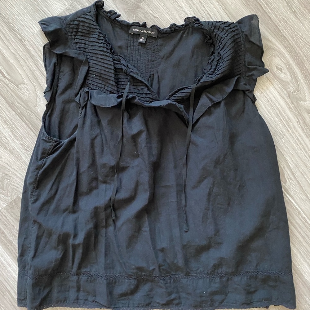 Banana Republic Black Work Blouse size XL